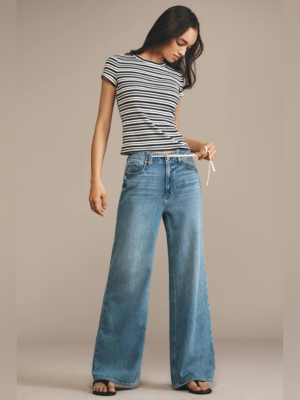 PAIGE Chantrelle Crew-Neck Ribbed Tee - Picture 2 of 8
